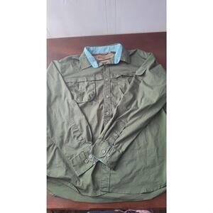 Clear Water Outfitters Cotton long Sleeve Button Down Shirt Size Large